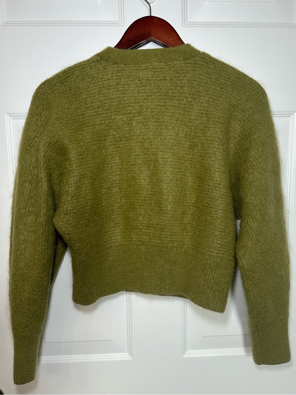 & Other Stories Los Angeles Atelier Mohair Wool Cardigan Green Size S Fall Cozy - Picture 3 of 9